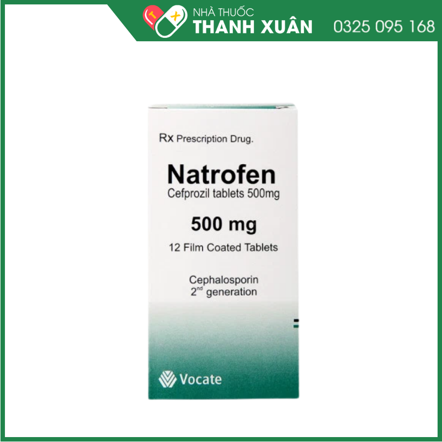 Natrofen 500 điều trị nhiễm khuẩn đường hô hấp, nhiễm khuẩn da, nhiễm khuẩn tiết niệu không biến chứng